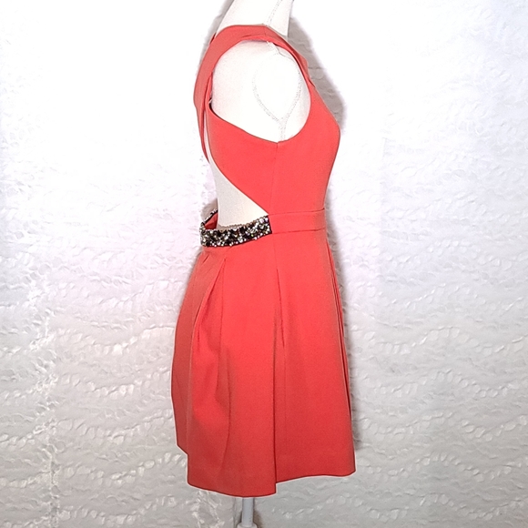 Rachel Roy Halter Dress Coral Size 8 - Picture 7 of 8